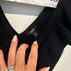 Darling black ruffle crop top